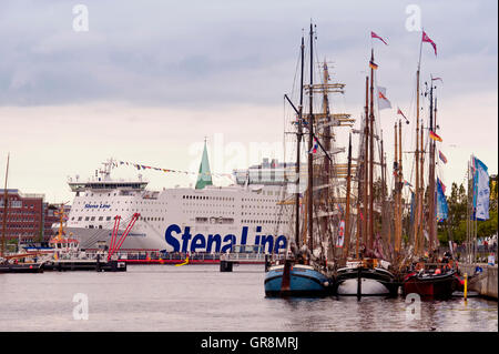 Nel porto di Kiel Foto Stock