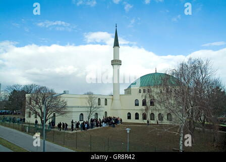 Moschea a Hubertusdamm In Vienna Floridsdorf Foto Stock