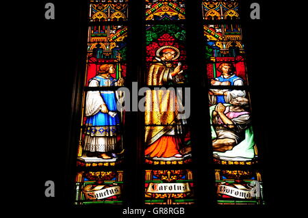 Martin s Cathedral in pittura Bratislava-Glass Foto Stock