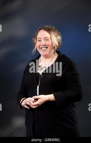 Kelly Link, l'editore americano e autore di storie brevi, a Edinburgh International Book Festival. Edimburgo, Scozia. 28 Agosto 2016 Foto Stock