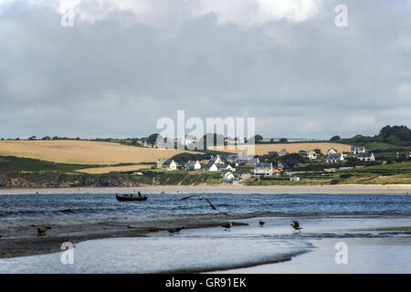 Plage du Ris In Douarnenez, Finisterre, Bretagna Francia Foto Stock