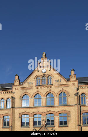 Vista parziale della High School di Pößneck, Turingia, Germania, Europa Foto Stock