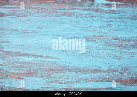 Sufrace in legno appena dipinto di blu, grunge background. Foto Stock