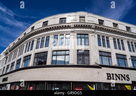 Art Deco Binns department store, 1926, ora House of Fraser, 7 Alta fila, Darlington, County Durham, Inghilterra Foto Stock