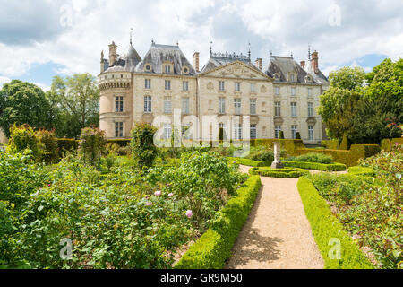 Castello di Le Lude, Fiume Loire Francia Foto Stock