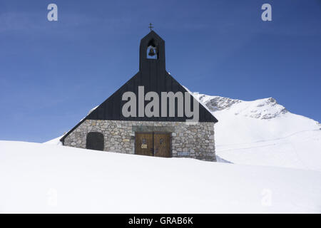 Chiesa di Maria Heimsuchung, Zugspitze, Alta Baviera, Baviera, Germania, Europa Foto Stock