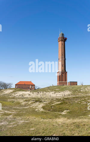 Norderney faro, Norderney, Est Frisone Isola, Frisia orientale, Bassa Sassonia, Germania, Europa Foto Stock