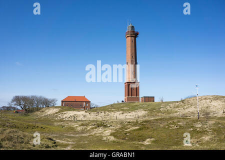 Norderney faro, Norderney, Est Frisone Isola, Frisia orientale, Bassa Sassonia, Germania, Europa Foto Stock