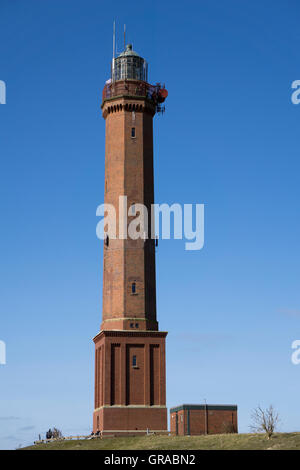 Norderney faro, Norderney, Est Frisone Isola, Frisia orientale, Bassa Sassonia, Germania, Europa Foto Stock