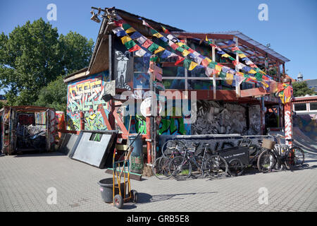 Wonderland Alis skatepark in freetown Christiania, Copenhagen, Danimarca. Foto Stock