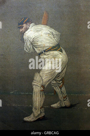 W.G. Grazia (1848-1915) cricketer inglese su un contemporaneo carta di sigaretta circa 1905 Foto Stock