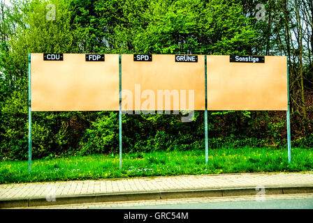 Campagna, cartelloni Foto Stock