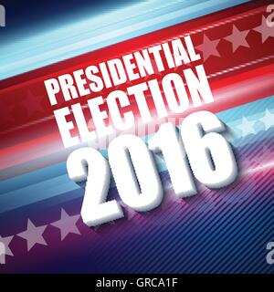 2016 USA elezioni presidenziali poster. Illustrazione Vettoriale Illustrazione Vettoriale