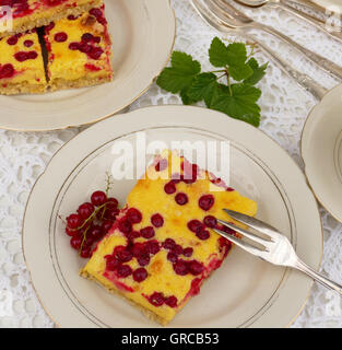 Torta di ribes rosso Foto Stock