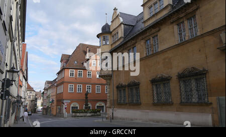 Il centro della città di Coburg, Alta Franconia Foto Stock