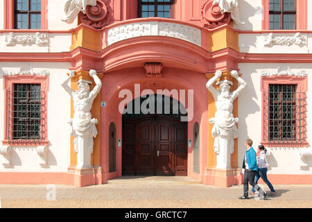 Staatskanzlei e la residenza del Primo ministro del Land di Turingia, Germania Foto Stock