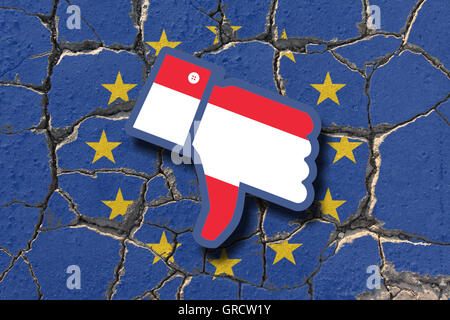 Rightists austriaco Considerung uscire dall Unione Europea Unione Europea Foto Stock