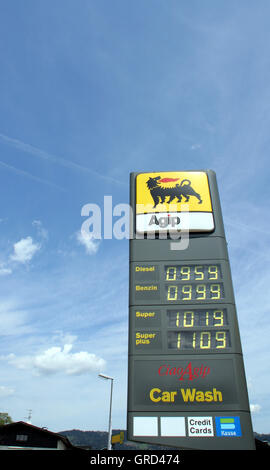 Agip Tankstelle Foto Stock