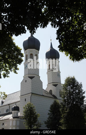 Chiesa Heilige Dreifaltigkeit Weihenlinden Foto Stock