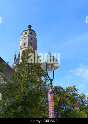 Noerdlingen, Torre di San-Georgs-Church, di nome Daniel Foto Stock