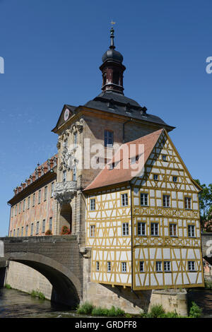 Il vecchio municipio, Bamberg, Alta Franconia, Baviera, Germania, Europa Foto Stock