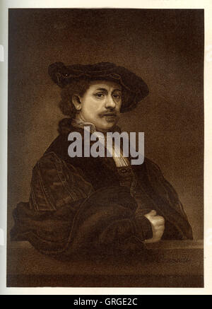 Rembrandt van Rijn. Self-portrait della National Gallery di Londra Foto Stock