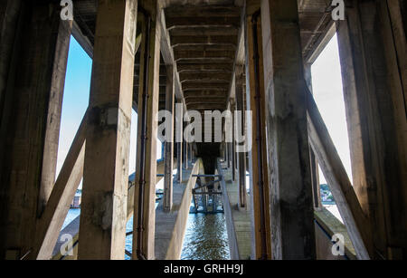 Al di sotto del Royal Tweed Ponte a Berwick Upon Tweed, Northumberland England Regno Unito Foto Stock