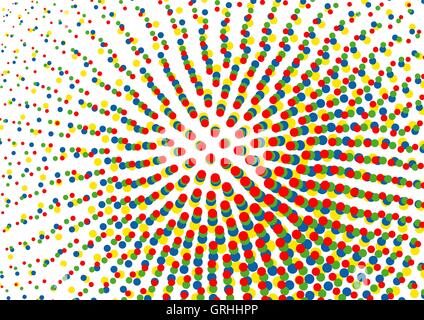 Psichedelico sfondo puntinato Illustrazione Vettoriale