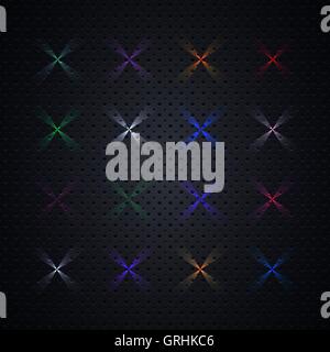 Luce brillante effetti, illustrazione vettoriale. Illustrazione Vettoriale