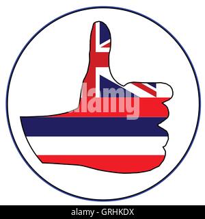 Thumbs up Hawaii Illustrazione Vettoriale