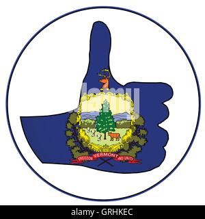 Thumbs up Vermont Illustrazione Vettoriale