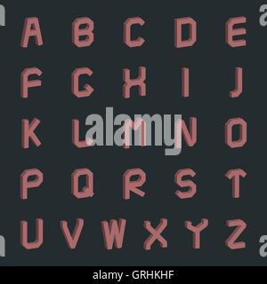 Un insieme di lettere , illustrazione vettoriale. Illustrazione Vettoriale