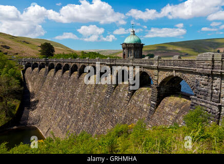 Craig Goch diga nella valle di Elan sistema di serbatoi Powys Wales UK costruito per la fornitura di acqua per la città di Birmingham Inghilterra Foto Stock