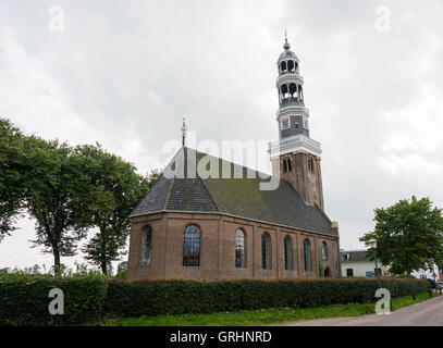 La torre della chiesa in aldeboarn in Olanda Foto Stock