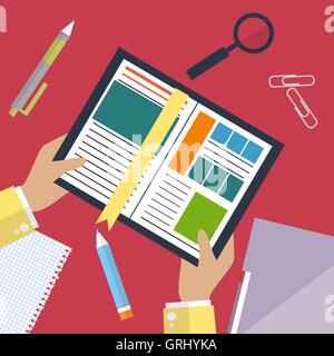 I libri di scuola e di processo. La scrittura di disegno in zoshite. Office prednadlezhnosti soggetti in studio. Torna a . Vettore Illustrazione Vettoriale