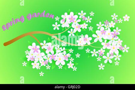 Floreale colorato biglietto di auguri. International Felice Festa della Mamma con il mazzo di fiori di primavera. Womens giorno. Sfondo di vacanza. Bea Illustrazione Vettoriale