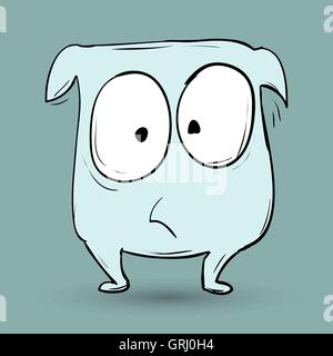 Funny monster. Adatto per bambini storie e racconti. Vettore Illustrazione Vettoriale