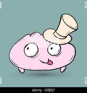 Funny monster. Adatto per bambini storie e racconti. Vettore Illustrazione Vettoriale