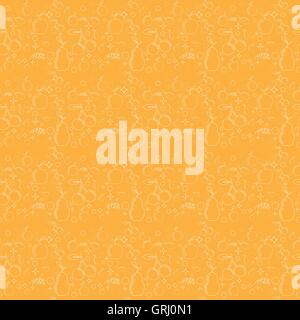 Modello senza cuciture con frutta come pera, mela. le ciliegie, le prugne e uva. Vettore Illustrazione Vettoriale