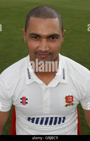 Alviro Petersen di Essex CCC nella contea di LV Campionato kit - Essex CCC Premere giorno presso la Ford County Ground, Chelmsford Essex - 03/04/12 Foto Stock