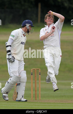 Essex CCC 2° XI vs Somerset CCC 2° XI - secondo XI Campionato County Cricket a Coggeshall Cricket Club - 18/07/12 Foto Stock