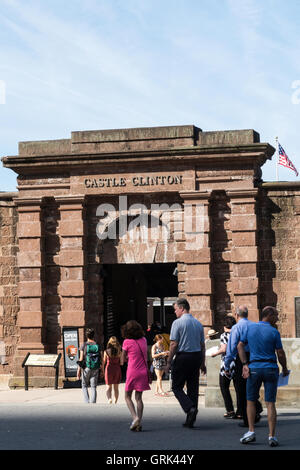 Castle Clinton National Monument in Battery Park, New York, Stati Uniti d'America Foto Stock