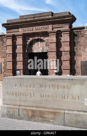 Castle Clinton National Monument in Battery Park, New York, Stati Uniti d'America Foto Stock