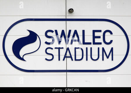 Digital Signage al SWALEC Stadium - Glamorgan CCC vs Essex CCC - LV County Championship Division due Cricket al SWALEC Stadium, Sophia Gardens, Cardiff, Galles - 03/05/12 Foto Stock