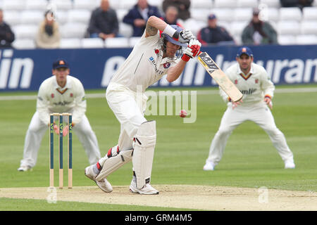 Ben Harmison in azione di ovatta per Kent - Essex CCC vs Kent CCC - LV County Championship Division due Cricket presso l'Essex County Ground, Chelmsford - 23/05/13 Foto Stock