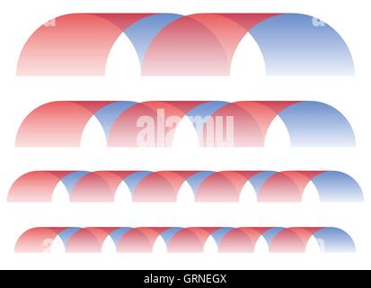 Abstract sting / strand forme in diverse lunghezze Illustrazione Vettoriale