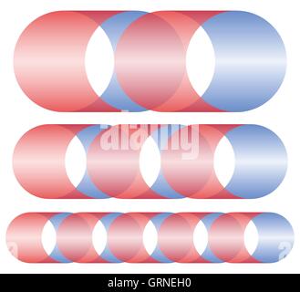 Abstract sting / strand forme in diverse lunghezze Illustrazione Vettoriale