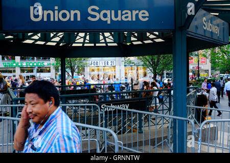 Union Square stazione della metropolitana.Manhattan,New York City,USA Foto Stock