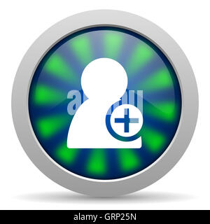 Icona Aggiungi contatto Foto Stock