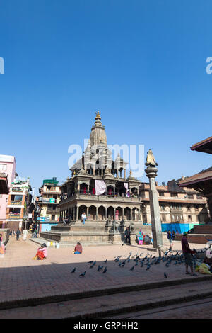 Krishna Mandir tempio, Durbar Square, Patan Nepal Foto Stock